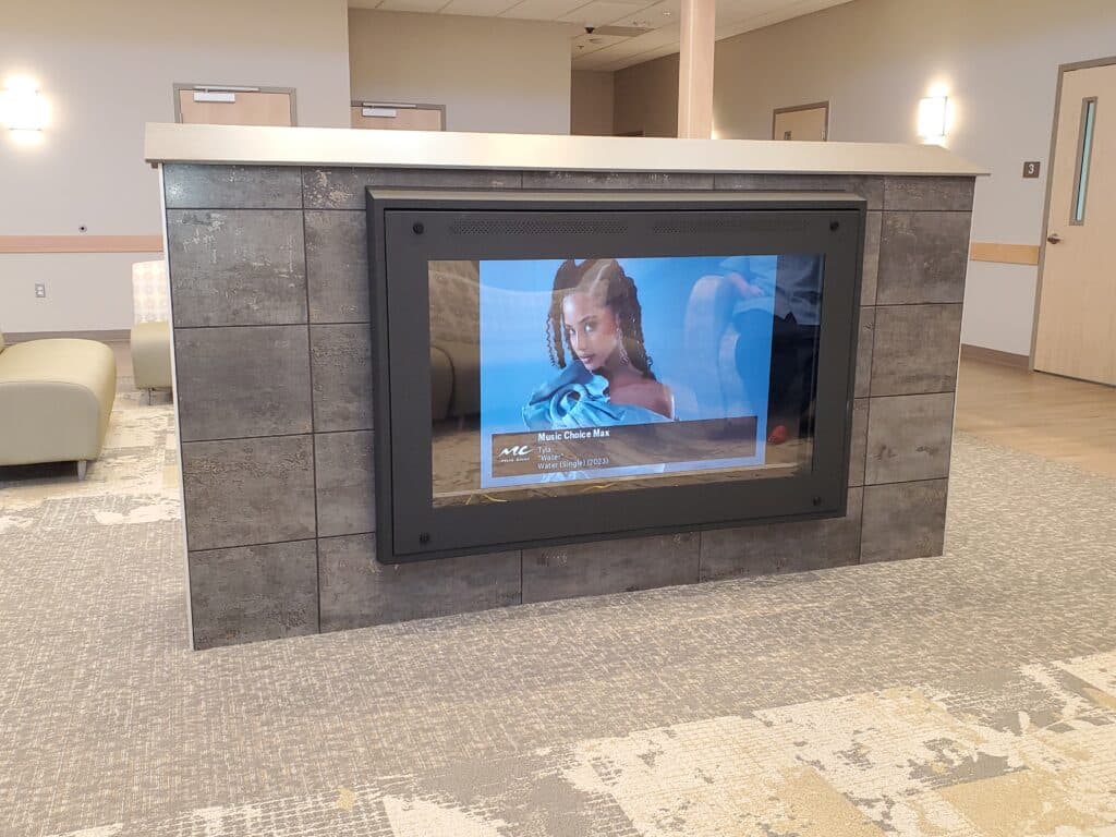 Anti Ligature TV Enclosure in facility