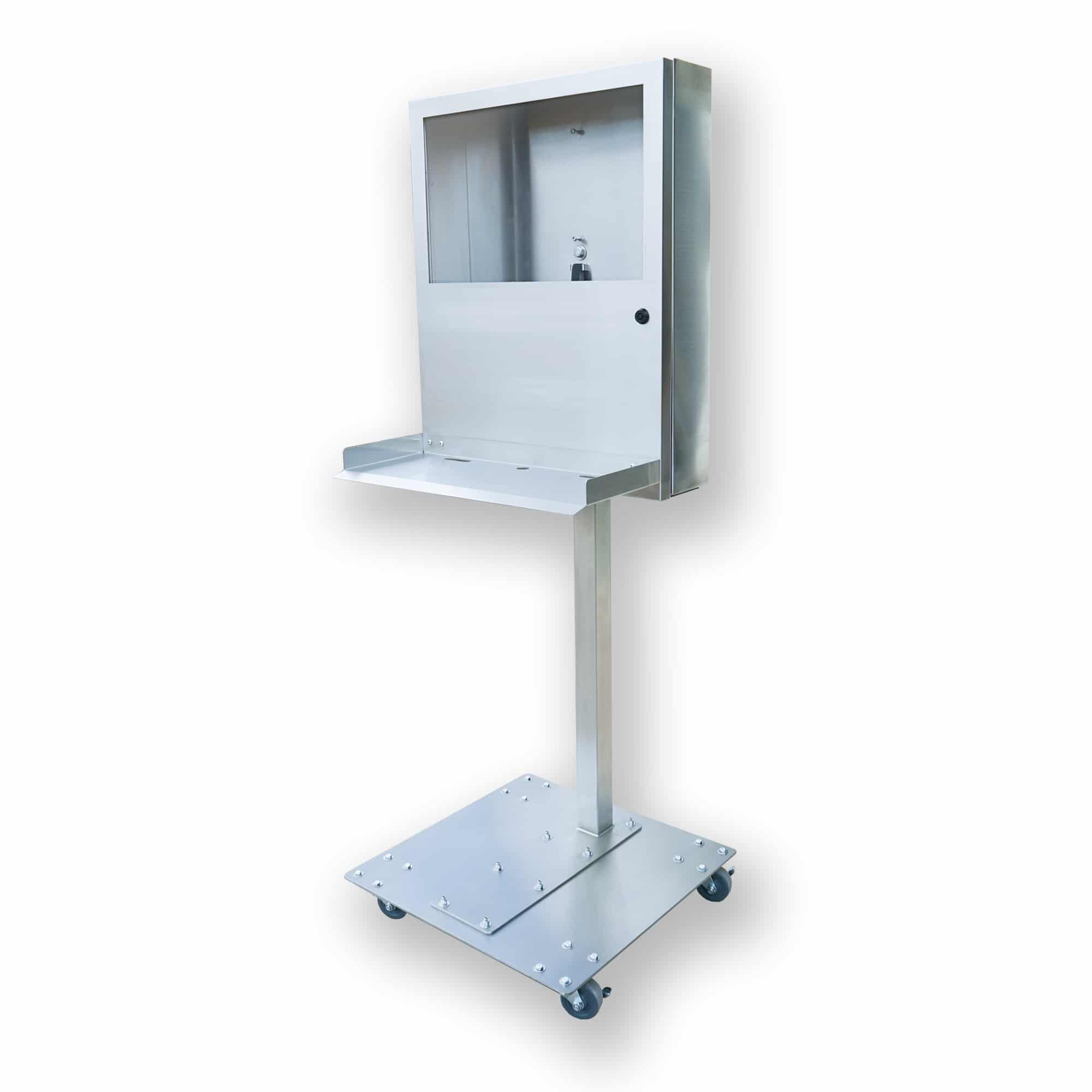 Stainless Steel Industrial Computer Enclosure Pedestal Stand