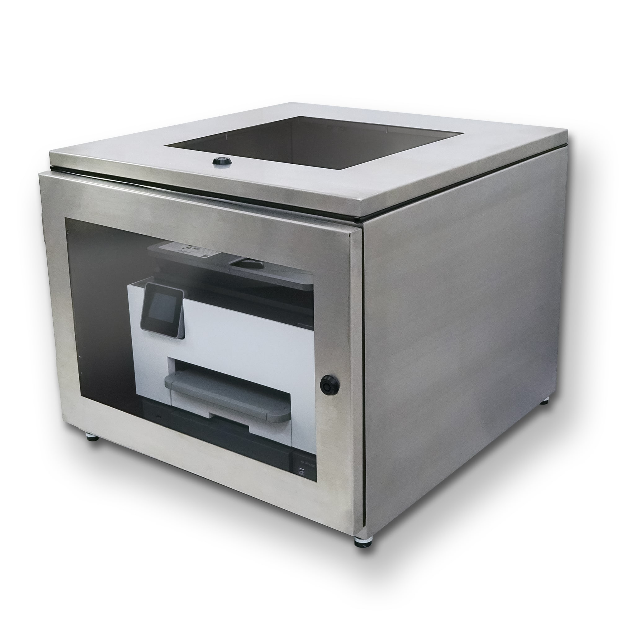 Stainless Steel Printer Enclosure with Printer