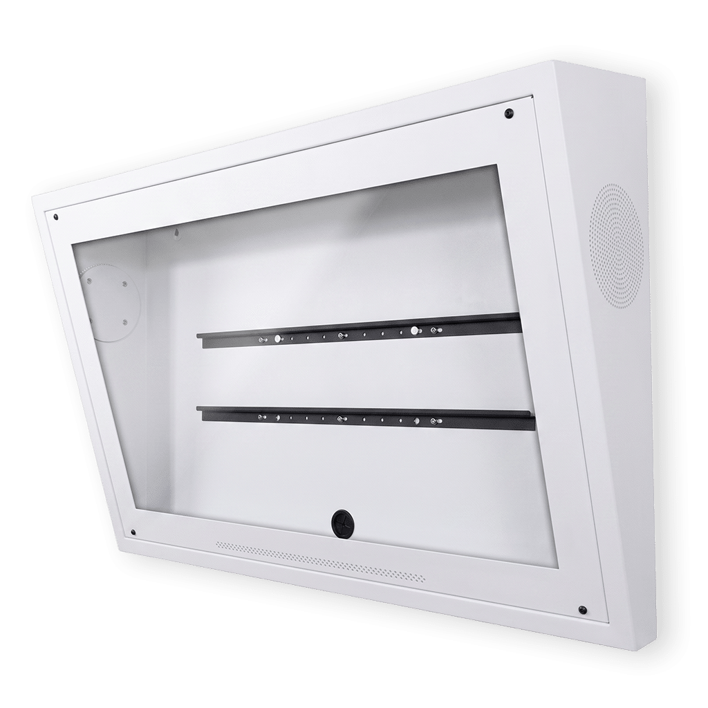 White Tilted Sloped Top Guardian Front Transparent